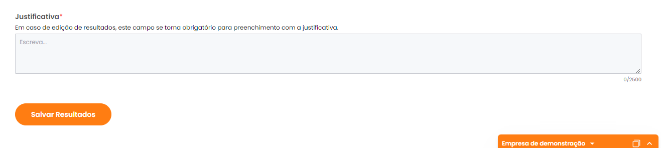 Botão Salvar Resultados ao final da edição