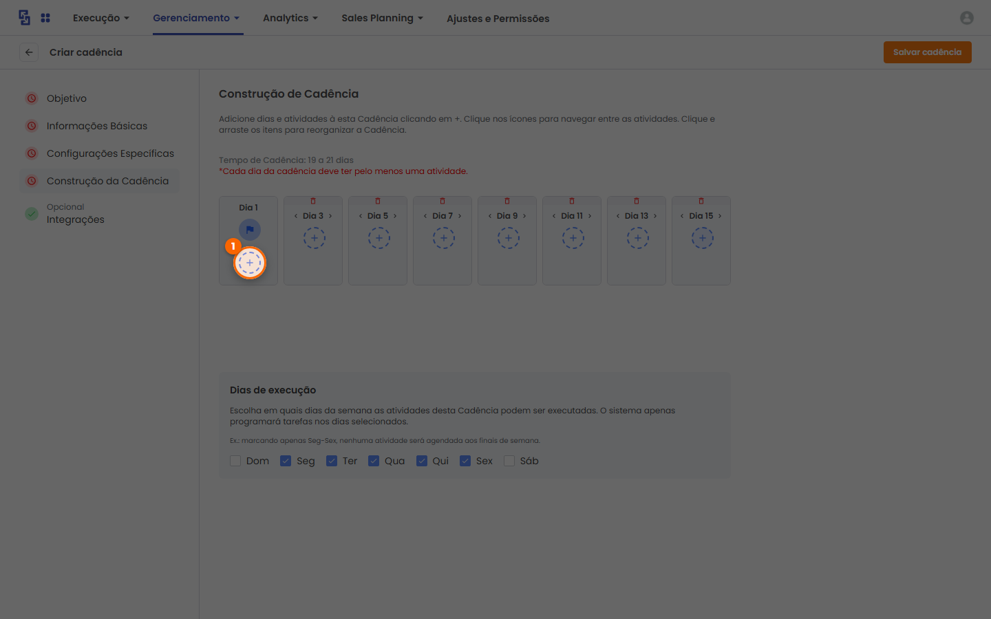Painel flutuante "Escolha uma Atividade" com opções Pesquisa, E-mail, Ligação, WhatsApp e LinkedIn.